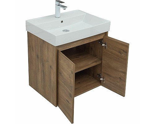 Тумба с раковиной Aquanet Nova Lite 60 302525 подвесная Дуб рустикальный