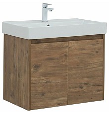 Тумба с раковиной Aquanet Nova Lite 75 302528 подвесная Дуб рустикальный