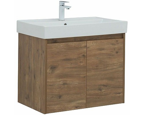 Тумба с раковиной Aquanet Nova Lite 75 302528 подвесная Дуб рустикальный