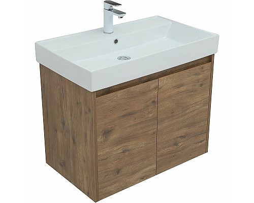 Тумба с раковиной Aquanet Nova Lite 75 302528 подвесная Дуб рустикальный