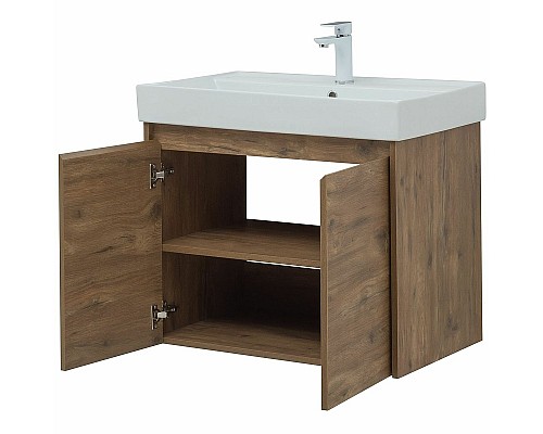 Тумба с раковиной Aquanet Nova Lite 75 302528 подвесная Дуб рустикальный
