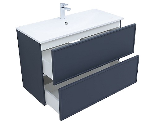 Тумба под раковину Aquanet Арт 100 313267 подвесная Маренго