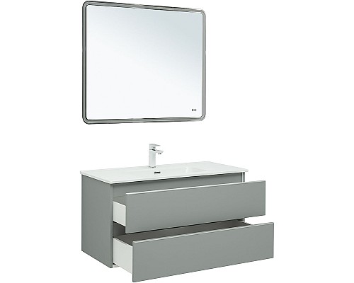 Тумба под раковину Aquanet Вега 100 329599 подвесная Мисти грин