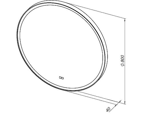 Зеркало Aquanet Тренд 80 316653 с подсветкой с сенсорным выключателем и подогревом