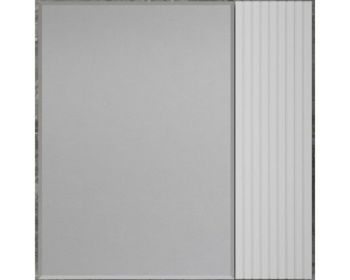 Зеркальный шкаф Style Line Стокгольм 70 ЛС-00002322 Белый рифленый софт