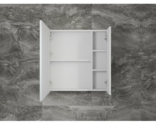 Зеркальный шкаф Style Line Стокгольм 70 ЛС-00002322 Белый рифленый софт