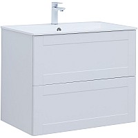Тумба с раковиной Aquanet Терра 80 323183 подвесная Белая матовая