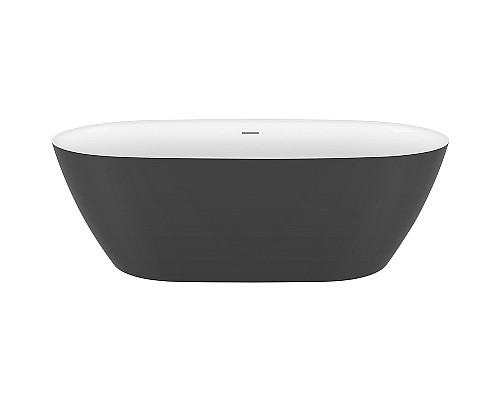 Акриловая ванна Black&White Swan SB330 Grey 170x75 330SBGR Серая матовая Белая без гидромассажа Акриловая ванна Black&White Swan SB330 Grey 170x75 330SBGR Серая матовая Белая без гидромассажа