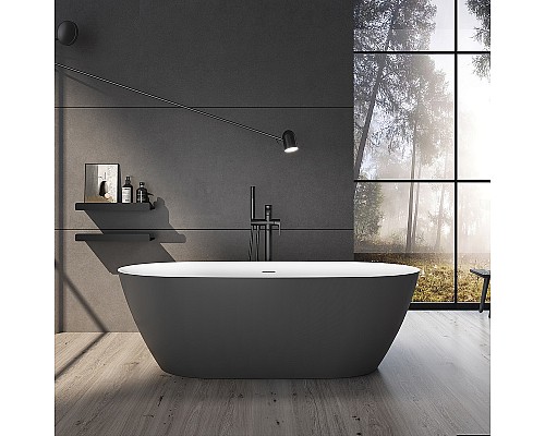Акриловая ванна Black&White Swan SB330 Grey 170x75 330SBGR Серая матовая Белая без гидромассажа Акриловая ванна Black&White Swan SB330 Grey 170x75 330SBGR Серая матовая Белая без гидромассажа