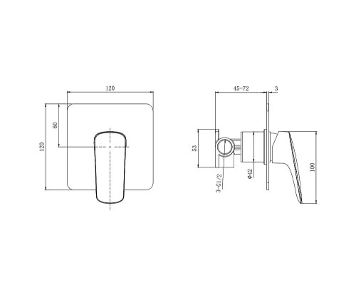 Душевая система Aquatek Вега AQ1076CR Хром
