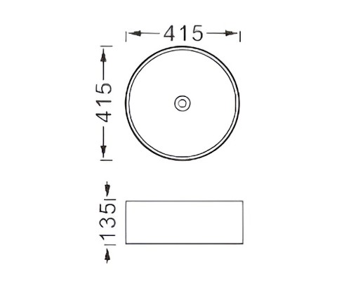 Раковина-чаша Aquatek Европа 41 AQ5558-MB Черная матовая