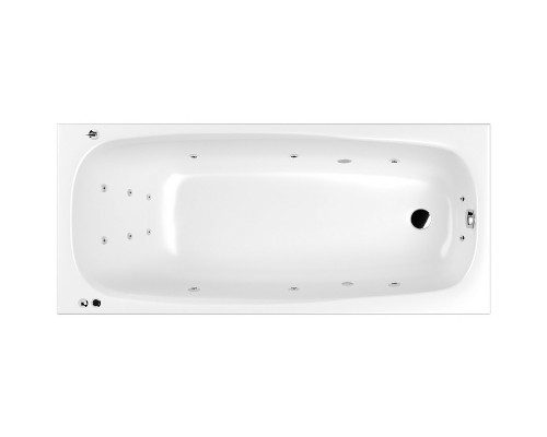 Акриловая ванна Whitecross Layla Slim 180x80 с гидромассажем