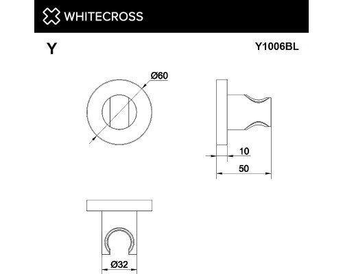 Держатель ручного душа Whitecross Y chrome Хром
