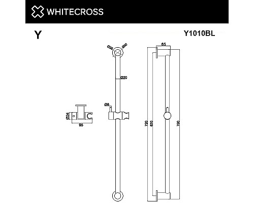 Душевая штанга Whitecross Y gold Y1010GL Золото Душевая штанга Whitecross Y gold Y1010GL Золото