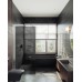Душевая перегородка Maybah Glass 1090x1950 в широком профиле Хром матовый стекло графитовое
