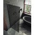 Душевая перегородка Maybah Glass 1090x1950 в широком профиле Хром матовый стекло графитовое