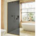 Душевая перегородка Maybah Glass 1090x1950 в узком профиле Золото стекло графитовое