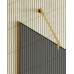 Душевая перегородка Maybah Glass 1090x1950 в узком профиле Золото стекло графитовое