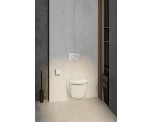 Комплект унитаза-биде Tece Spring S 955799 с инсталляцией с сиденьем Микролифт и клавишей смыва Хром глянцевый