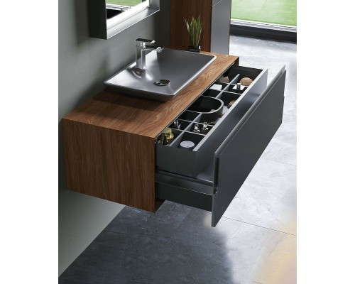 Тумба с раковиной Orka Craft 80 5003987 подвесная Орех Антрацит