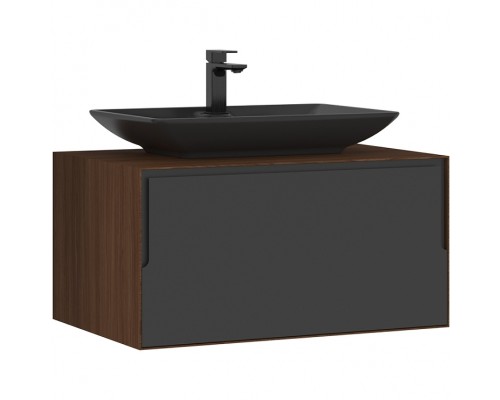 Тумба с раковиной Orka Craft 80 5003987 подвесная Орех Антрацит