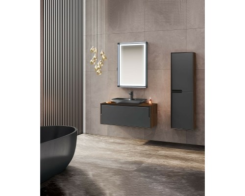 Тумба с раковиной Orka Craft 80 5003987 подвесная Орех Антрацит