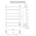 Электрический полотенцесушитель Aringa Бонди 80x50 Хром