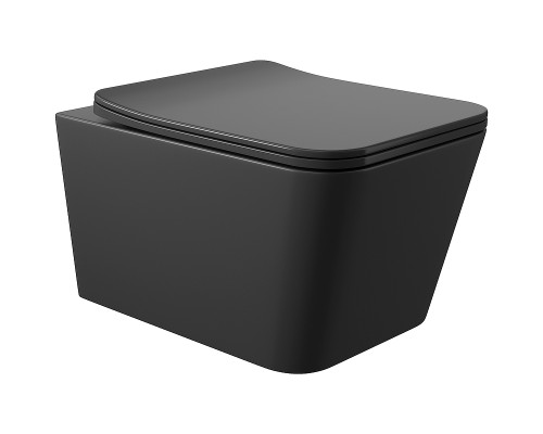 Унитаз Aqueduto Macio MAC0140 подвесной Черный матовый с сиденьем Микролифт
