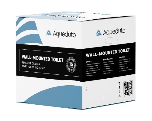 Унитаз Aqueduto Macio MAC0140 подвесной Черный матовый с сиденьем Микролифт