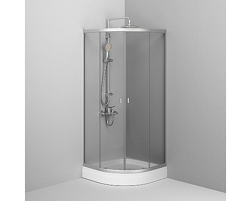 Душевой уголок AM.PM X-Joy Twin Slide 80х80 W88G-205-080MT64 профиль Хром матовый стекло прозрачное