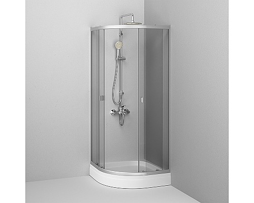 Душевой уголок AM.PM X-Joy Twin Slide 80х80 W88G-205-080MT64 профиль Хром матовый стекло прозрачное