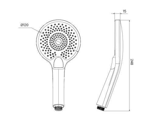 Ручной душ Iddis Optima Home Черный