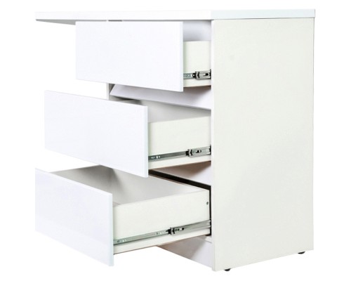 Тумба с раковиной Orange Sistema 130 R ST-70TUW+RAR Белая глянцевая