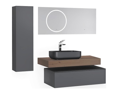 Шкаф пенал Jorno Modulare 30 Mdlr.04.110/P/A/JR подвесной Антрацит