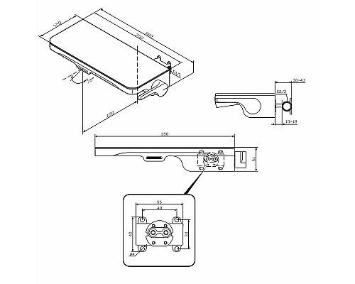 Смеситель для раковины AM.PM Func F8F72722 Черный матовый