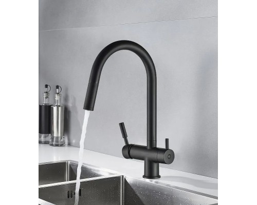 Смеситель для кухни Schein 8631BP Черный матовый