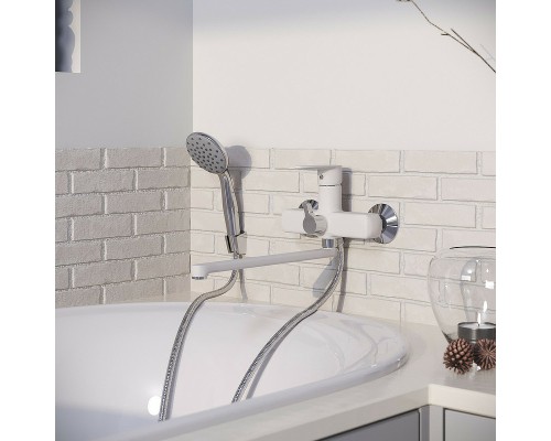 Смеситель для ванны Aringa Рейн AR02002WH универсальный Белый