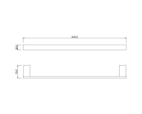 Полотенцедержатель Lemark Smooth Line 9781022 Хром