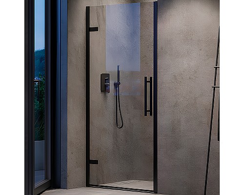 Душевая дверь Ravak Cool COSD1-80 X0VV40300Z1 профиль Черный стекло Transparent