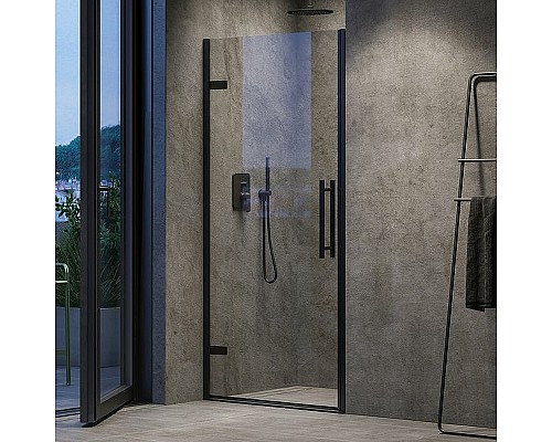 Душевая дверь Ravak Cool COSD1-80 X0VV40300Z1 профиль Черный стекло Transparent
