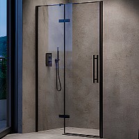Душевая дверь Ravak Cool COSD2-110 X0VVDC300Z1 профиль Черный стекло Transparent