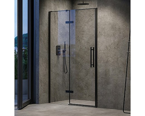 Душевая дверь Ravak Cool COSD2-110 X0VVDC300Z1 профиль Черный стекло Transparent