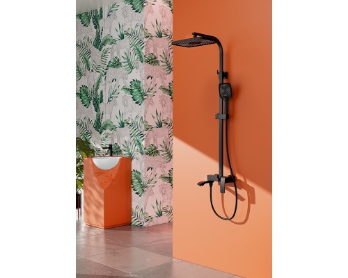 Душевая система Raglo R01.24.06 Черная матовая