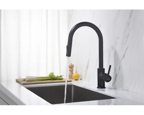 Смеситель для кухни Aquatek Европа AQ1384MB Черный матовый