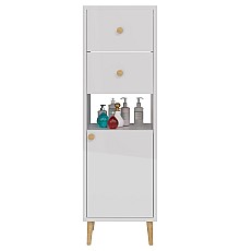Шкаф пенал Dreja Luno 35 R 99.2005 Белый глянец