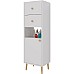 Шкаф пенал Dreja Luno 35 R 99.2005 Белый глянец