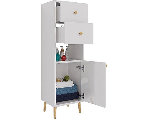 Шкаф пенал Dreja Luno 35 R 99.2005 Белый глянец Шкаф пенал Dreja Luno 35 R 99.2005 Белый глянец