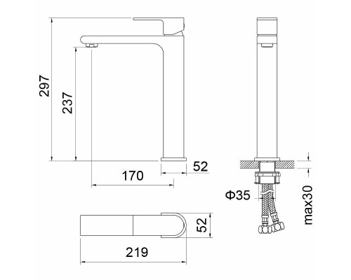 Смеситель для раковины Aquatek Лира AQ1404CR Хром