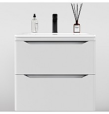 Тумба под раковину Style Line Марелла 70 Люкс Plus СС-00002407 подвесная Белый матовый антискрейтч