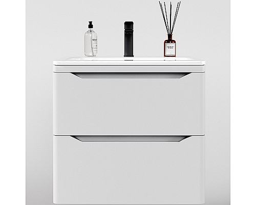 Тумба под раковину Style Line Марелла 70 Люкс Plus СС-00002407 подвесная Белый матовый антискрейтч